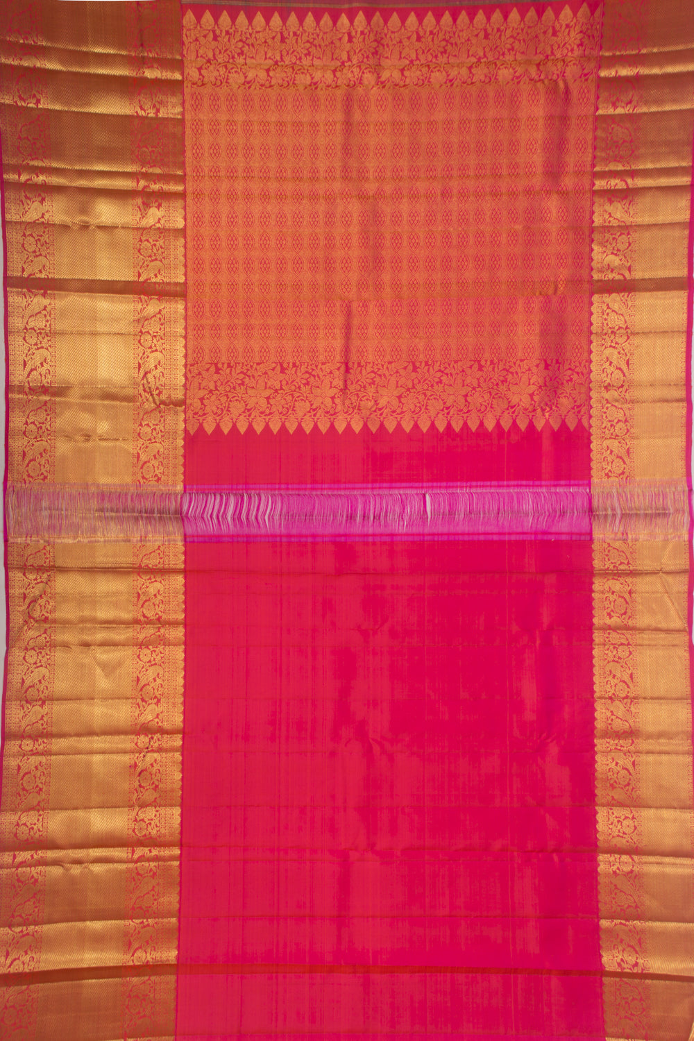 Kanchipuram Silk Brocade Peacock Blue Saree