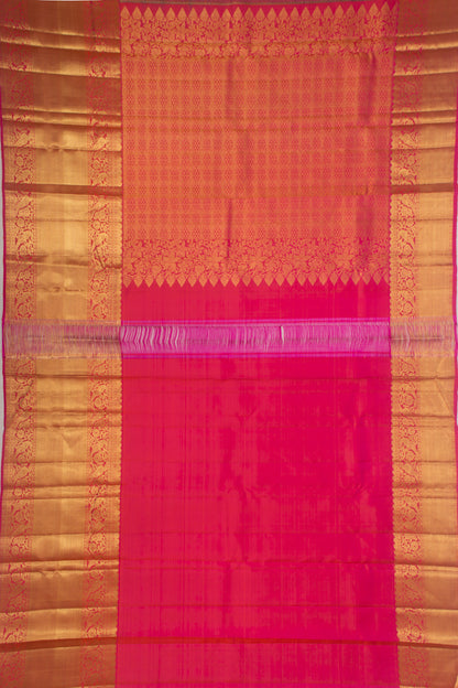 Kanchipuram Silk Brocade Peacock Blue Saree