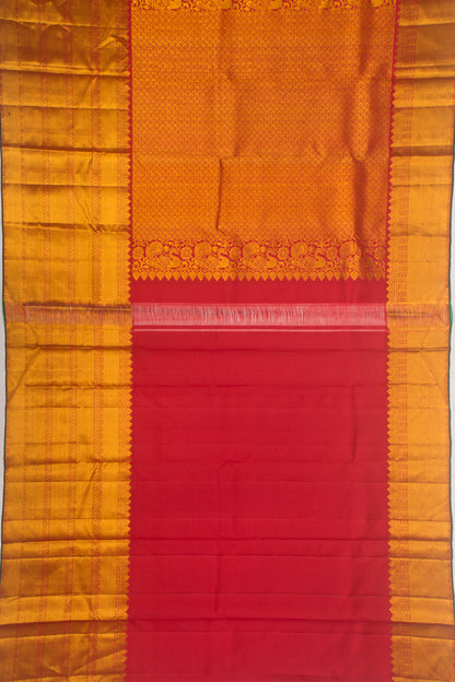 Kanchipuram Silk Brocade Peach Saree
