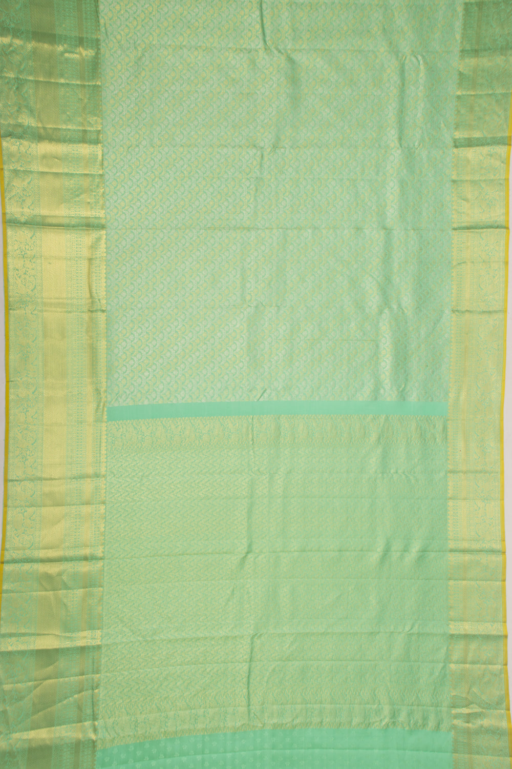 Taranga Kanchi Silk Brocade Butta Green Saree