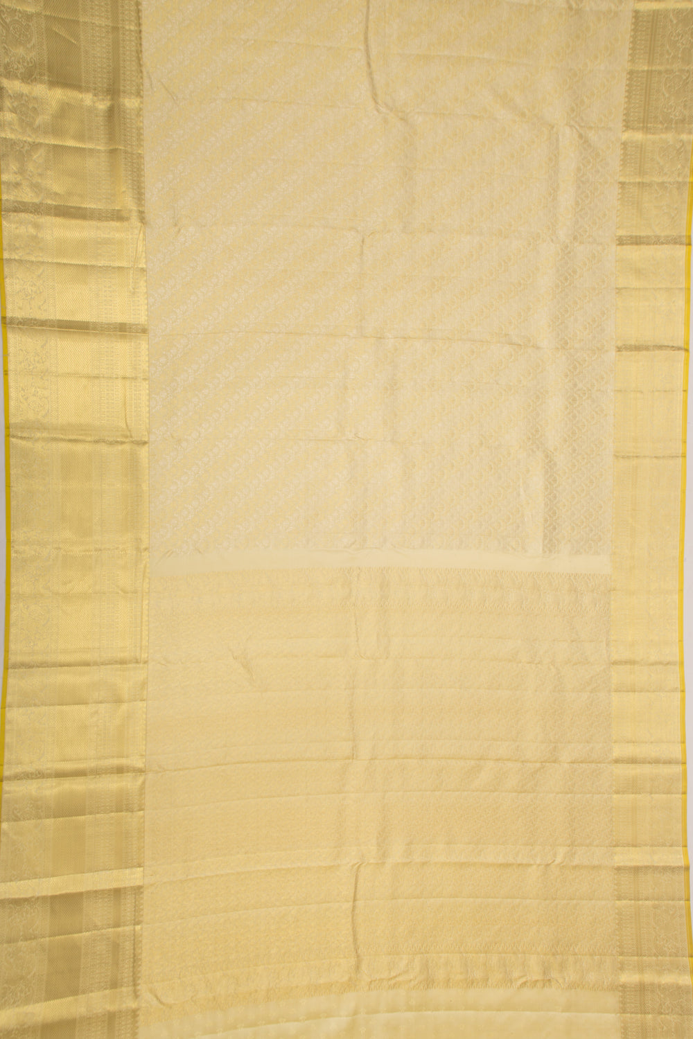 Taranga Kanchi Silk Brocade Butta Pastel Yellow Saree