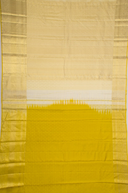 Taranga Kanchi Silk Brocade Butta Pastel Yellow Saree