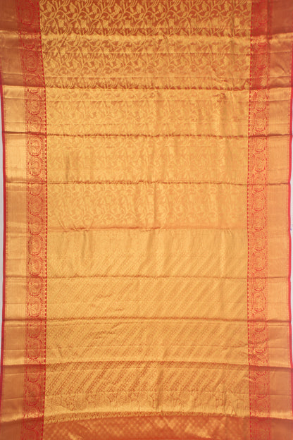 Taranga Kanchi Silk Tissue Jaal Orange Saree