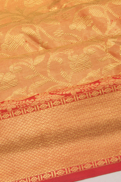 Taranga Kanchi Silk Tissue Jaal Orange Saree
