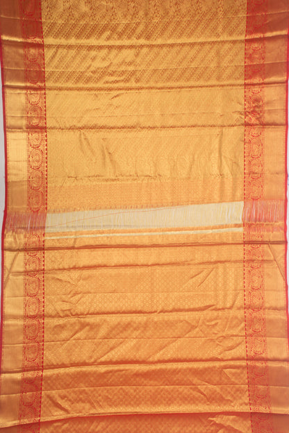Taranga Kanchi Silk Tissue Jaal Orange Saree
