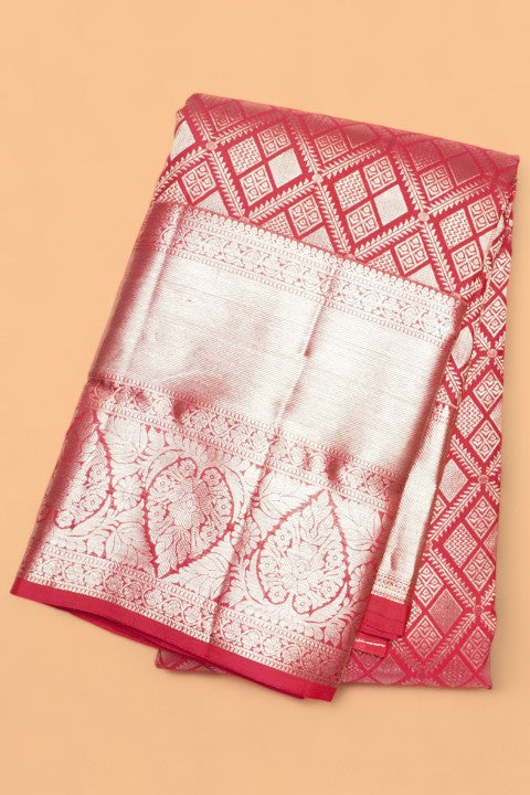 Taranga Kanchi Silk Brocade Pink Saree