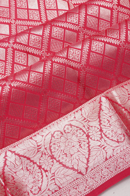 Taranga Kanchi Silk Brocade Pink Saree