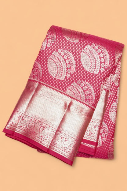 Taranga Kanchi Silk Brocade Pink Saree