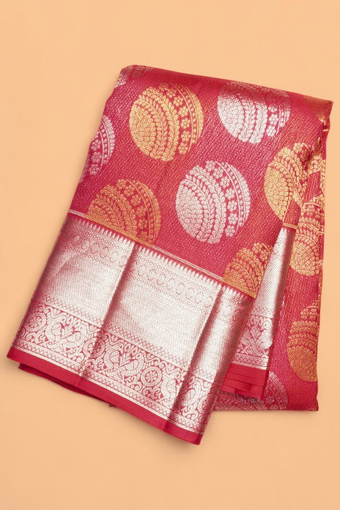 Taranga Kanchi Silk Brocade Pink Saree