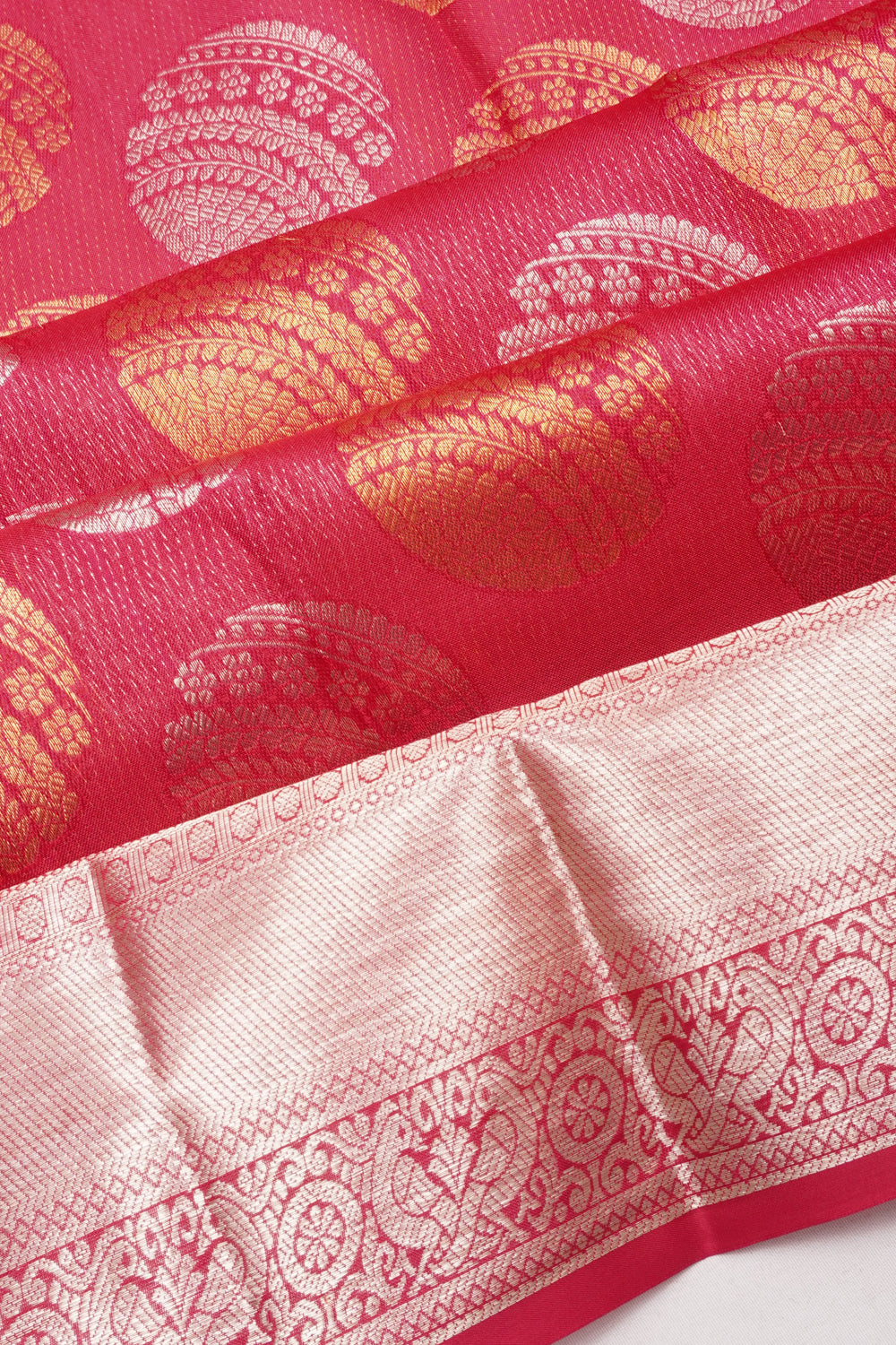 Taranga Kanchi Silk Brocade Pink Saree