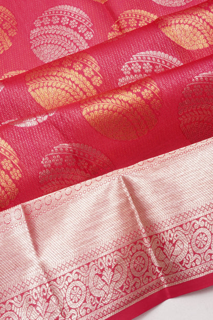 Taranga Kanchi Silk Brocade Pink Saree