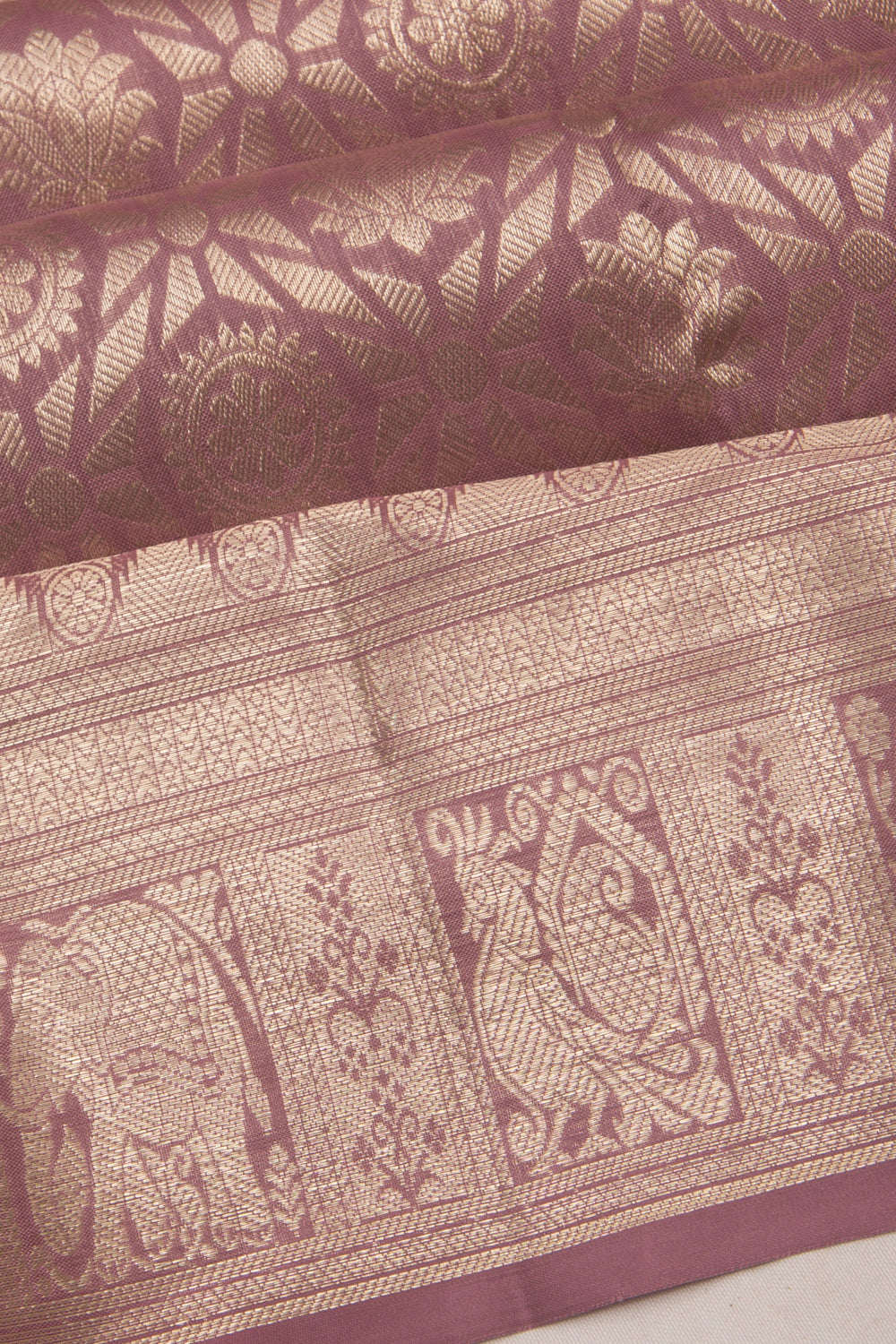 Taranga Kanchi Silk Brocade Lilac Saree