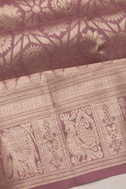 Taranga Kanchi Silk Brocade Lilac Saree