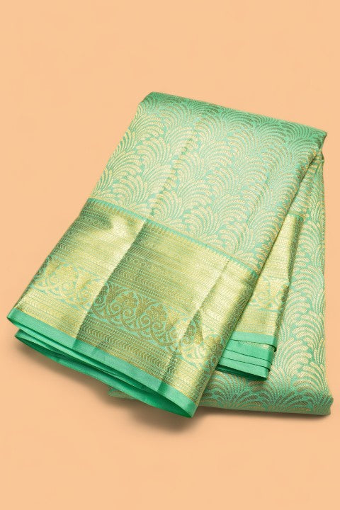 Taranga Kanchi Silk Brocade Sea Green Saree
