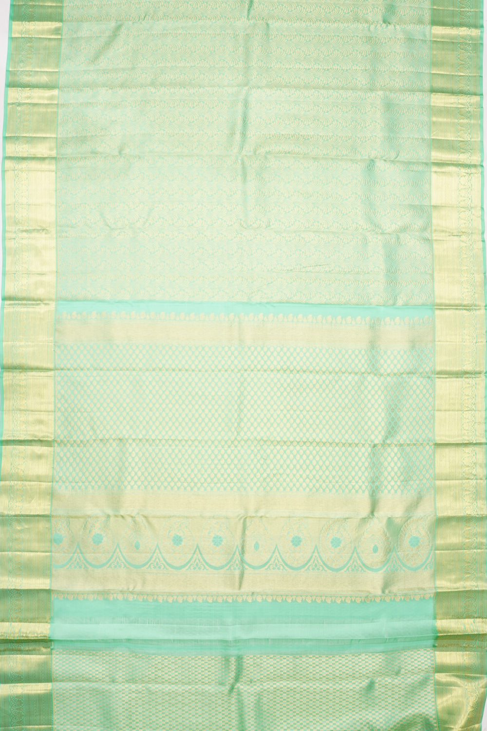 Taranga Kanchi Silk Brocade Sea Green Saree