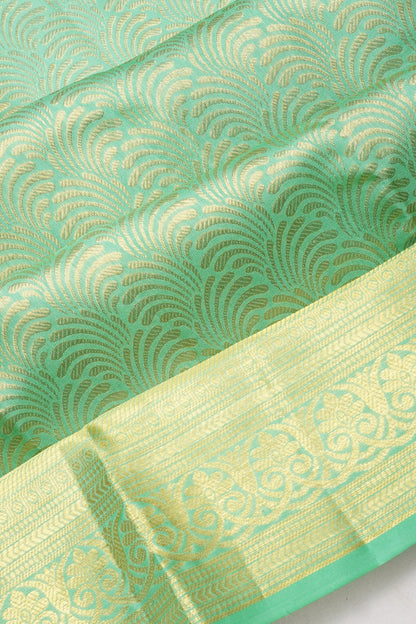 Taranga Kanchi Silk Brocade Sea Green Saree
