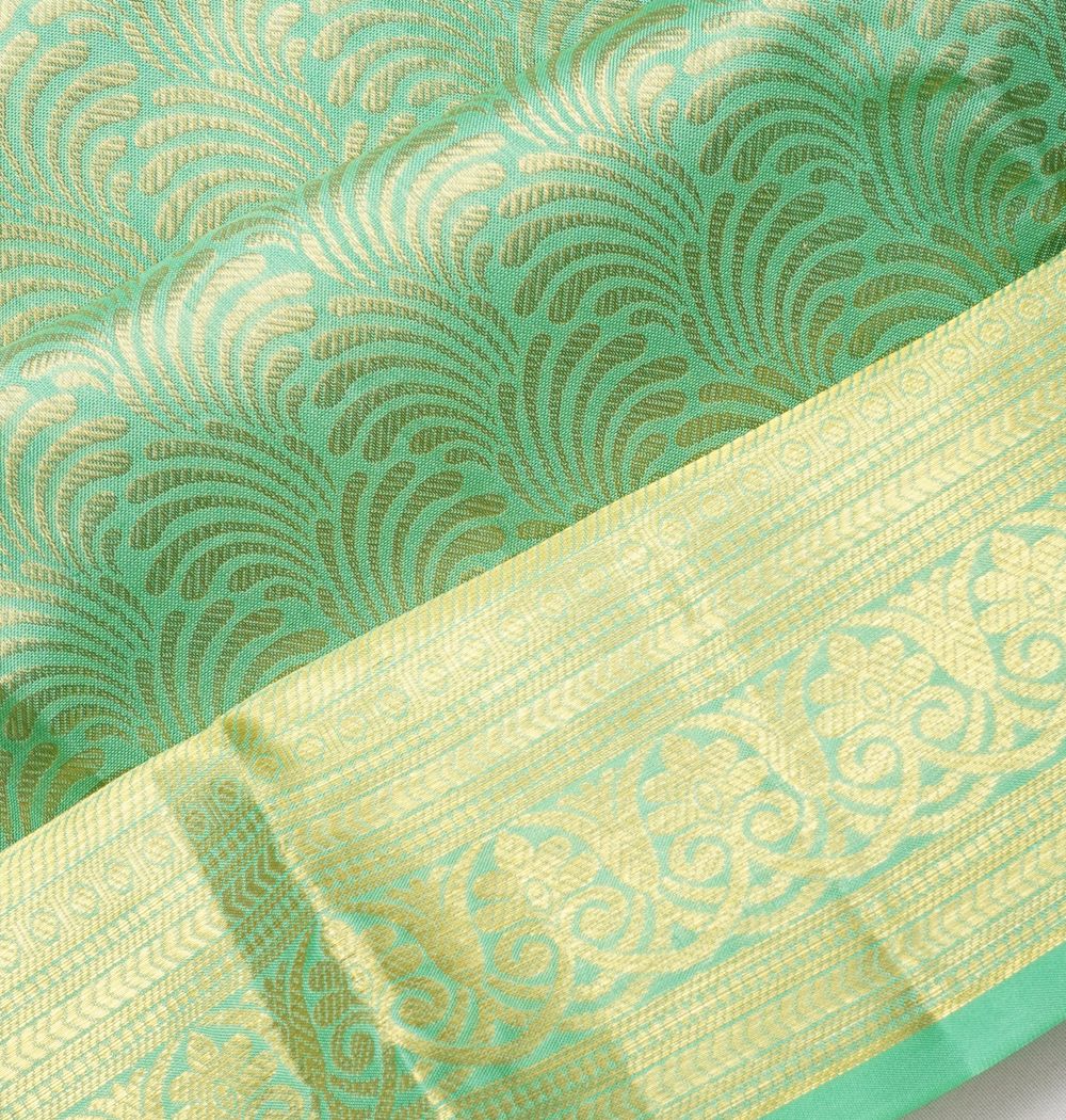 Taranga Kanchi Silk Brocade Sea Green Saree