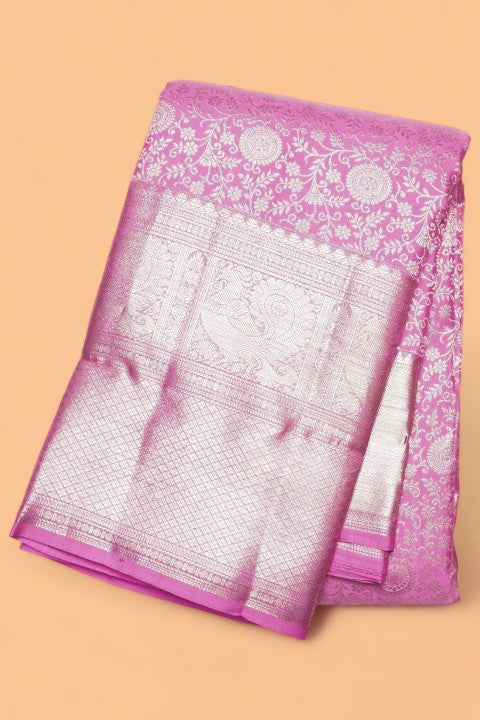 Taranga Kanchi Silk Brocade Pink Saree