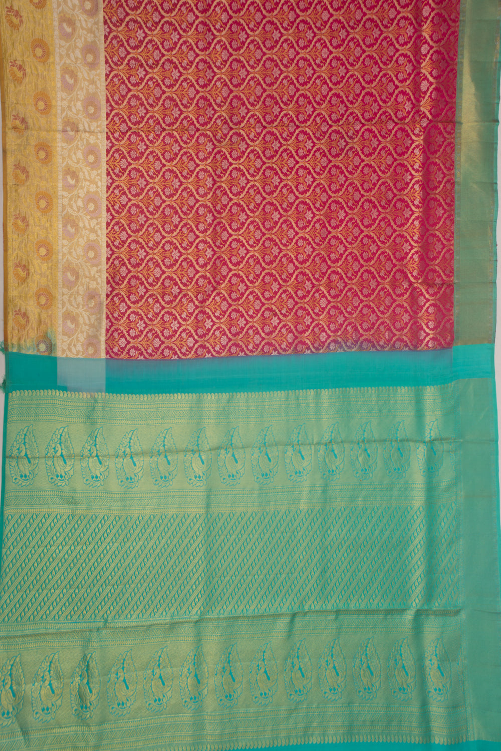 Taranga Kanchi Silk Brocade Pink Saree