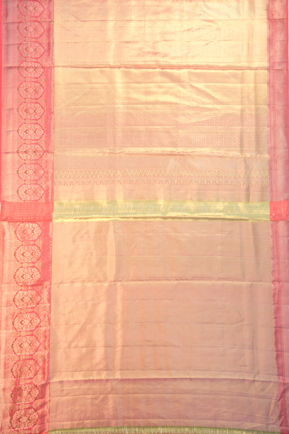 Taranga Kanchi Silk Tissue Brocade Green Saree