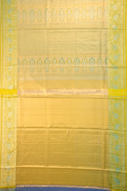 Taranga Kanchi Silk Tissue Brocade Green Saree