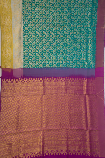 Taranga Kanchi Silk Brocade Sea Green Saree