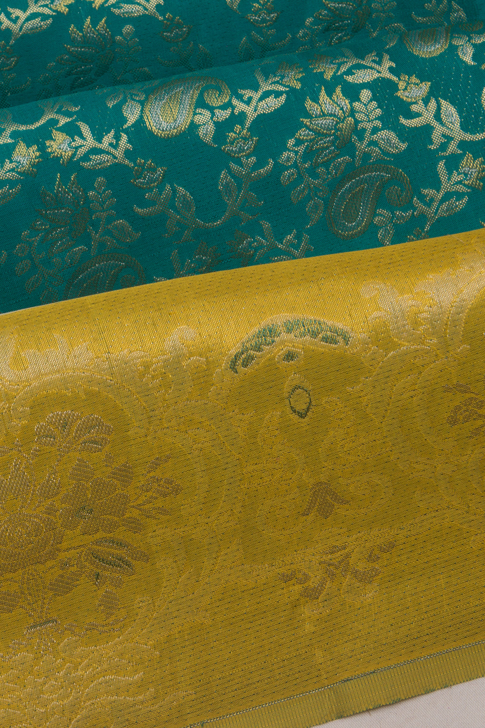 Taranga Kanchi Silk Brocade Sea Green Saree