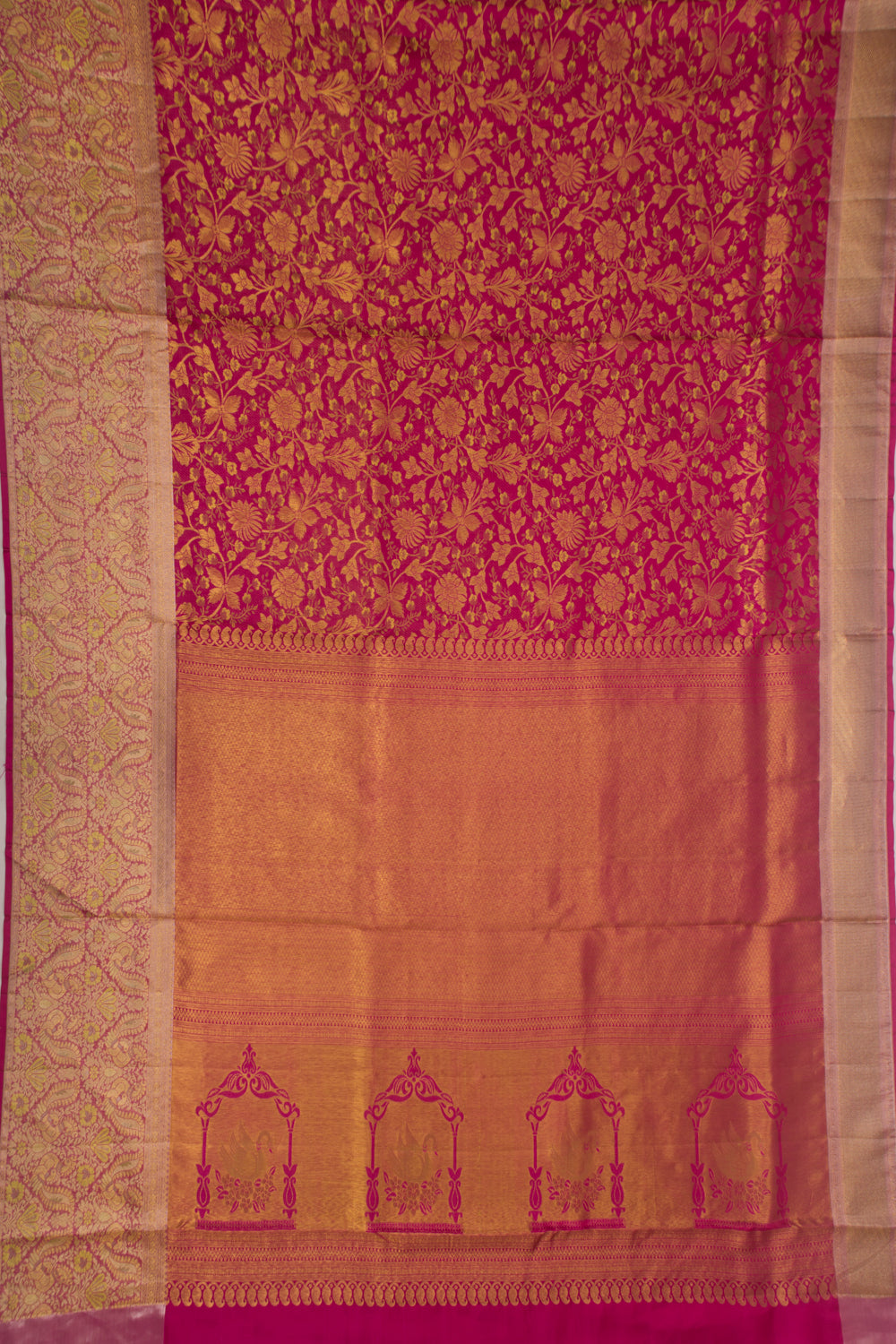 Taranga Kanchi Silk Brocade Pink Saree