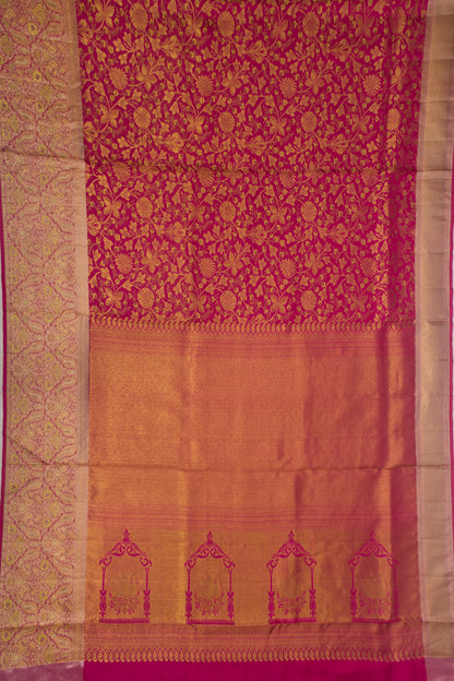 Taranga Kanchi Silk Brocade Pink Saree