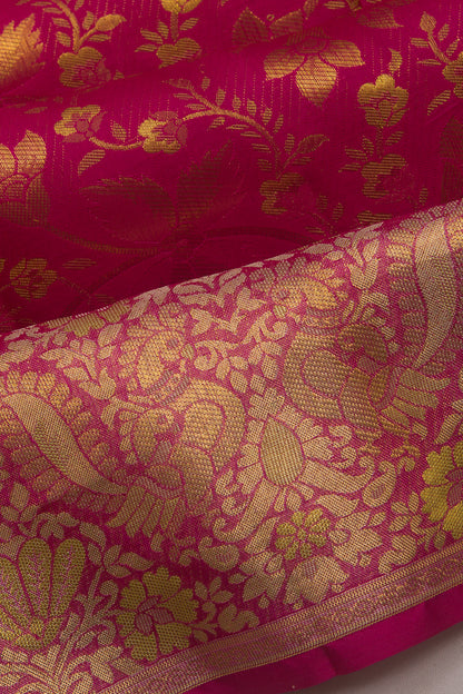 Taranga Kanchi Silk Brocade Pink Saree