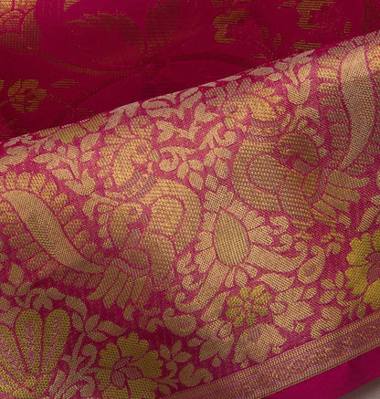 Taranga Kanchi Silk Brocade Pink Saree