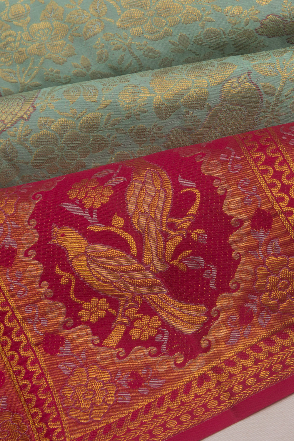 Taranga Kanchi Silk Brocade Sky Blue Saree