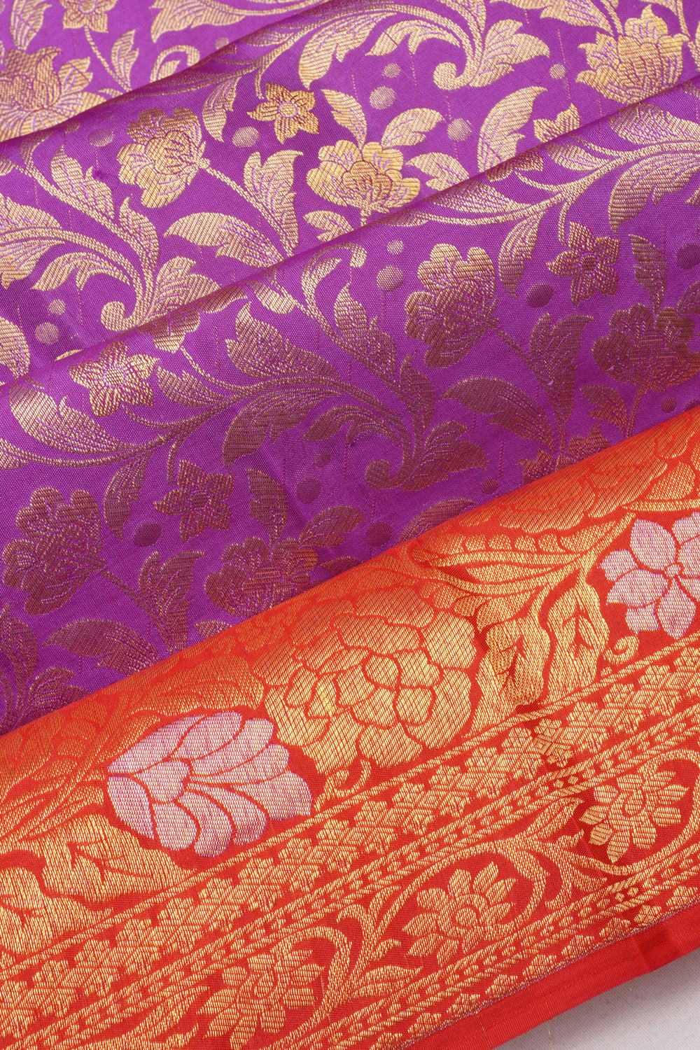 Taranga Kanchi SIlk Brocade Purple Saree