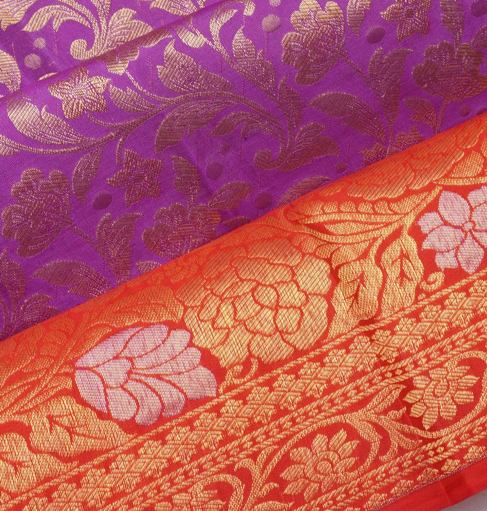Taranga Kanchi SIlk Brocade Purple Saree