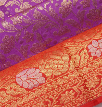 Taranga Kanchi SIlk Brocade Purple Saree
