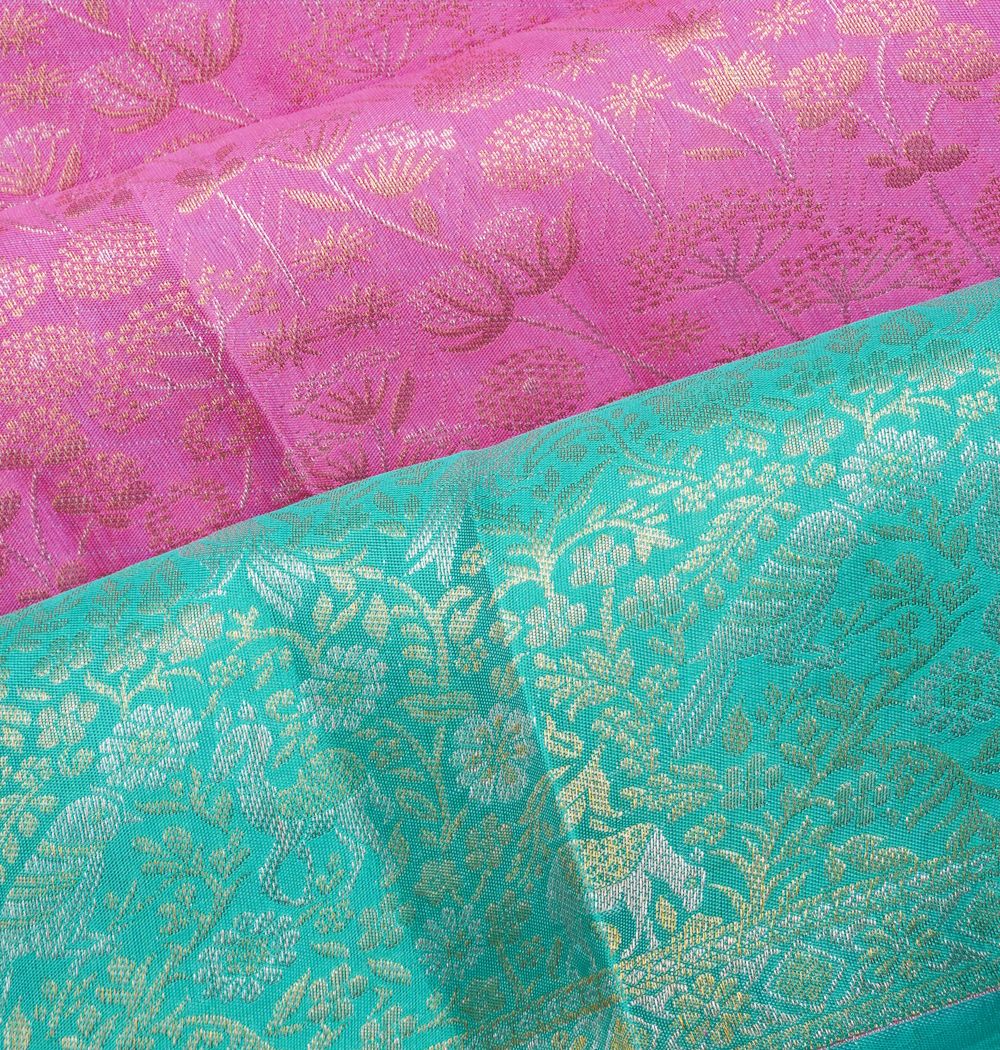 Taranga Kanchi Silk Brocade Pink Saree