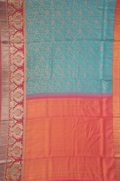 Taranga Kanchi Silk Brocade Blue Saree