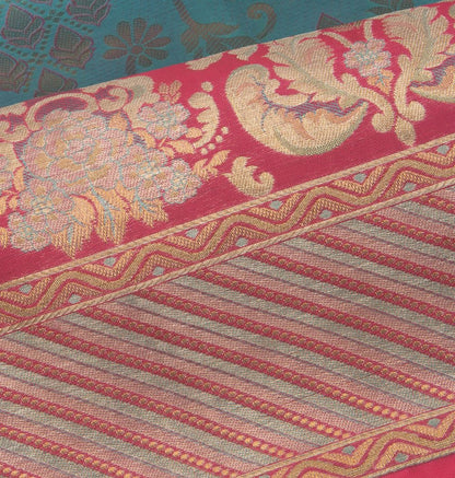 Taranga Kanchi Silk Brocade Blue Saree