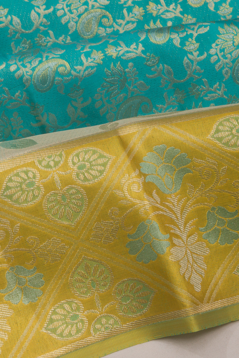 Taranga Kanchi Silk Brocade Blue Saree