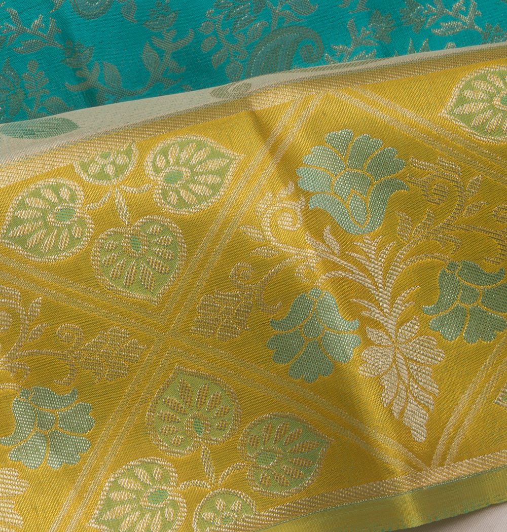 Taranga Kanchi Silk Brocade Blue Saree