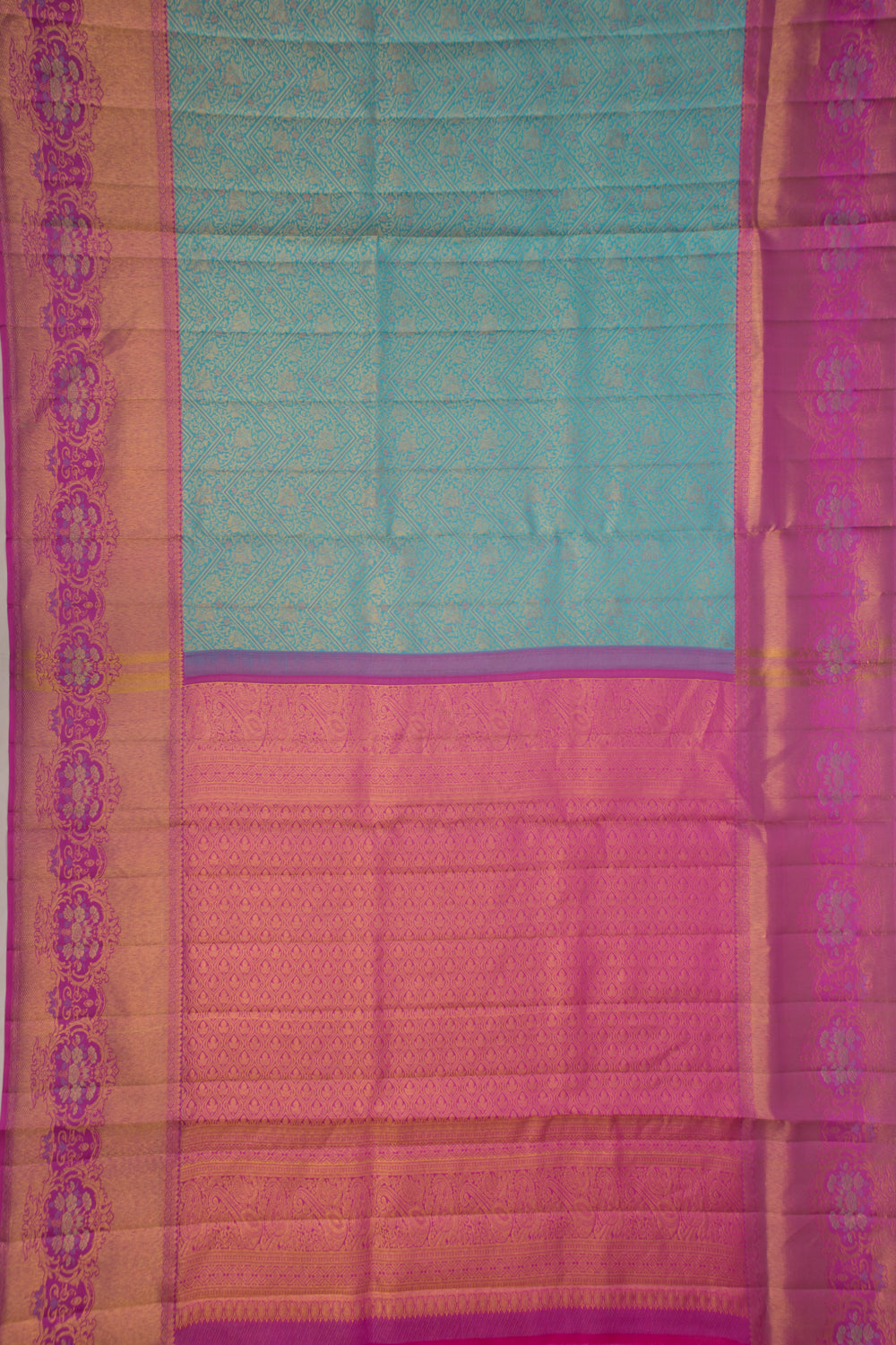 Taranga Kanchi Silk Brocade Blue Saree