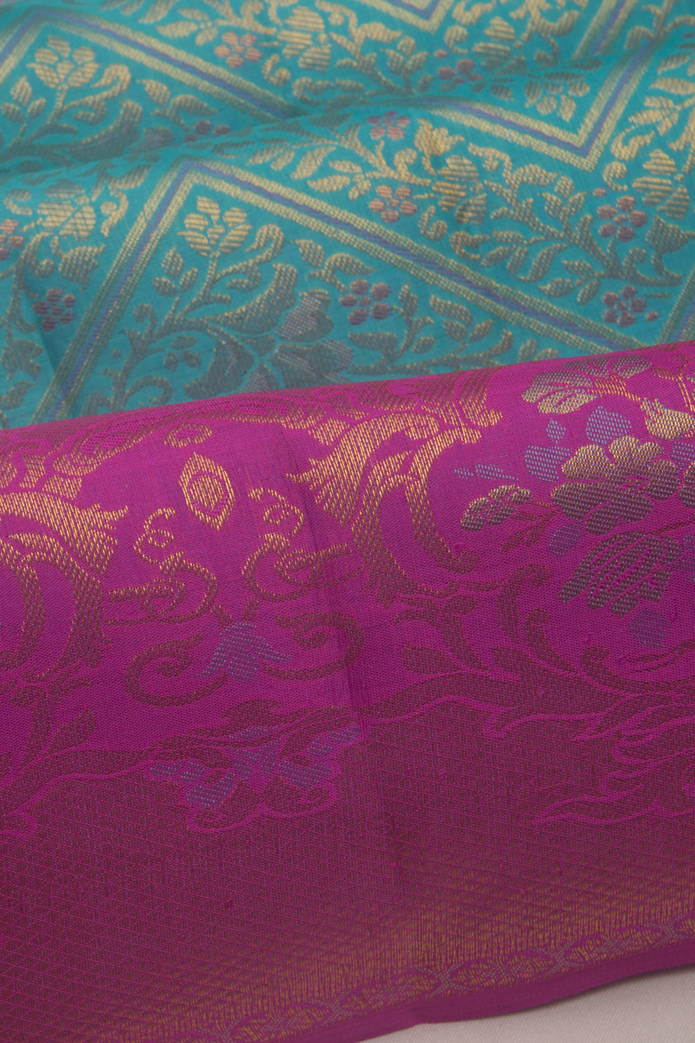 Taranga Kanchi Silk Brocade Blue Saree