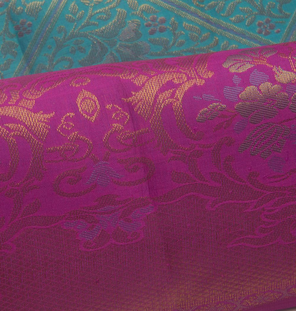 Taranga Kanchi Silk Brocade Blue Saree