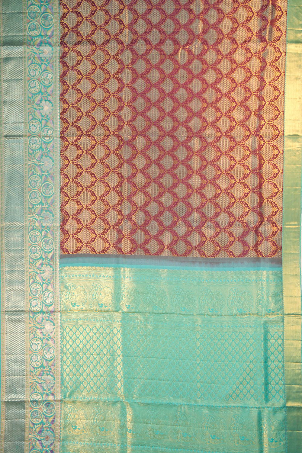 Taranga Kanchi Silk Brocade Purple Saree