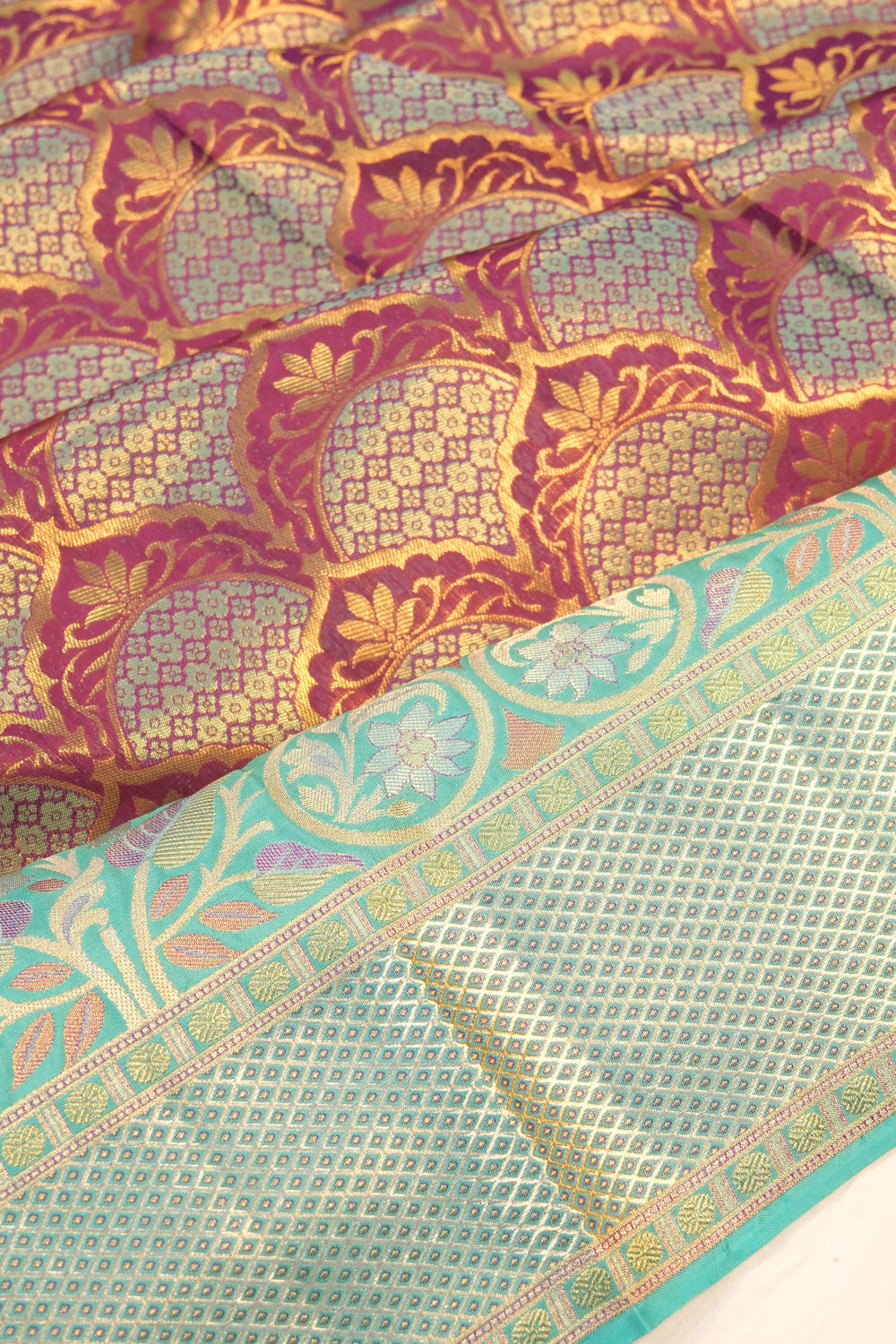 Taranga Kanchi Silk Brocade Purple Saree