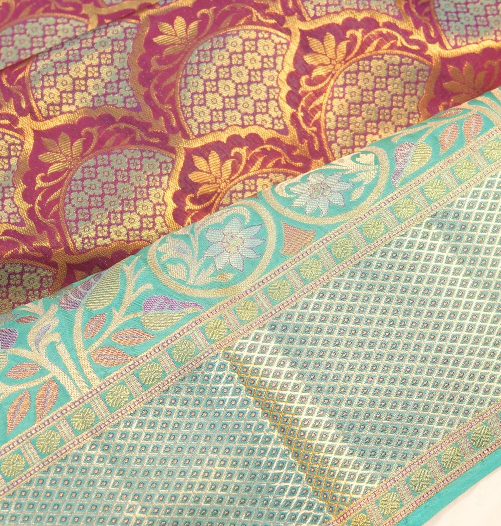 Taranga Kanchi Silk Brocade Purple Saree