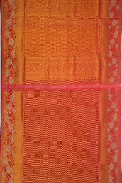 Taranga Kanchi Silk Tissue Brocade Cream Saree