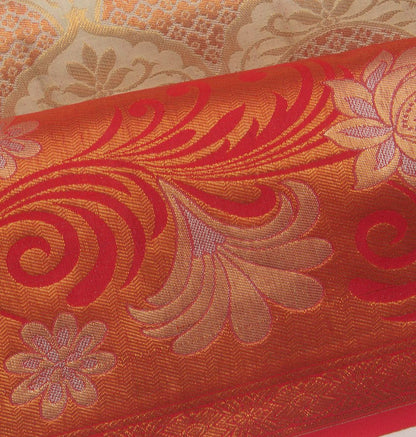 Taranga Kanchi Silk Tissue Brocade Cream Saree