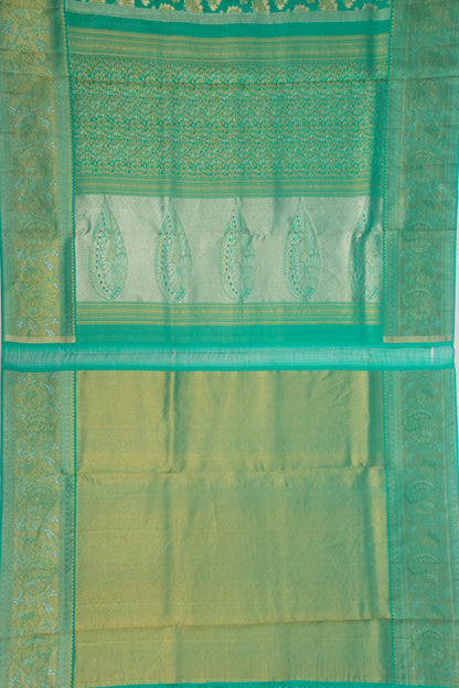 Taranga Kanchi Silk Brocade Green Saree