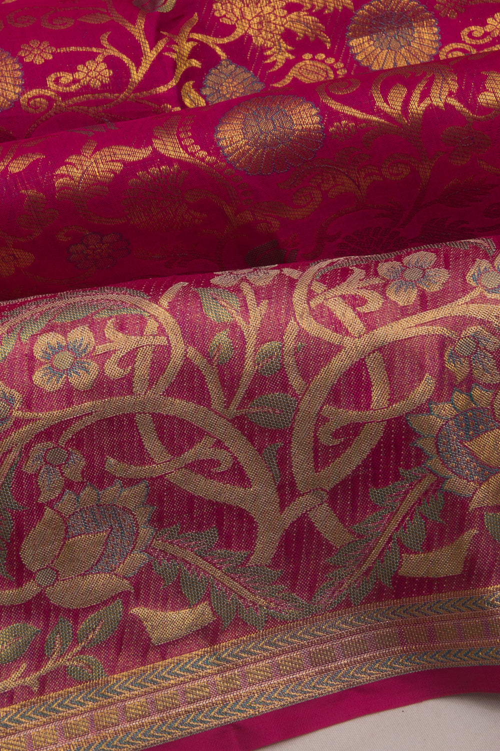 Taranga Kanchi Silk brocade Pink Saree